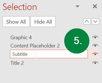 Step 5 of Adjusting the Reading Order of Slide Contents