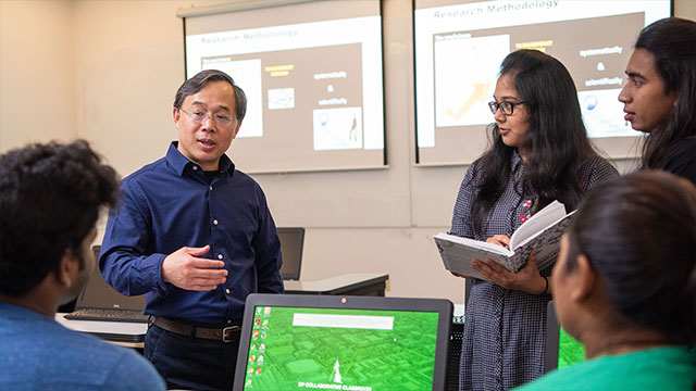 college of information faculty presenting to students