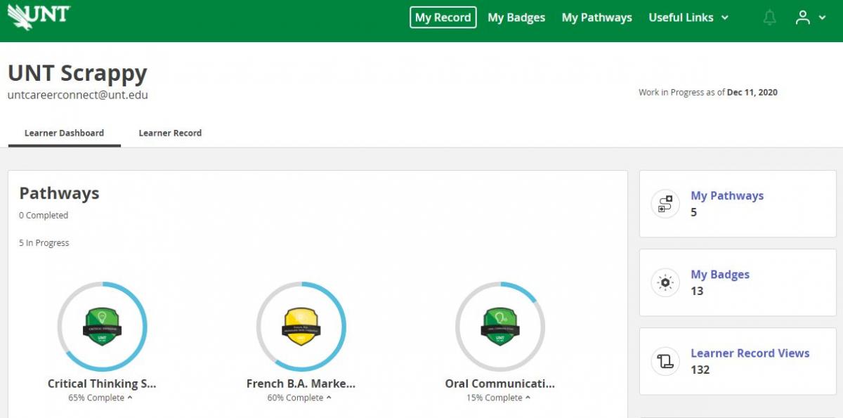 Image displaying Scrappy's Learner Dashboard