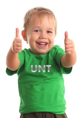Little boy in green with thumbs up
