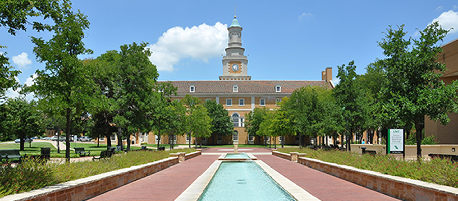 Hurley Administration Building view of the entrance from the south