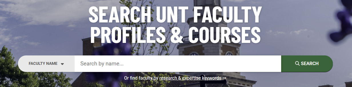 Faculty Information System main webpage