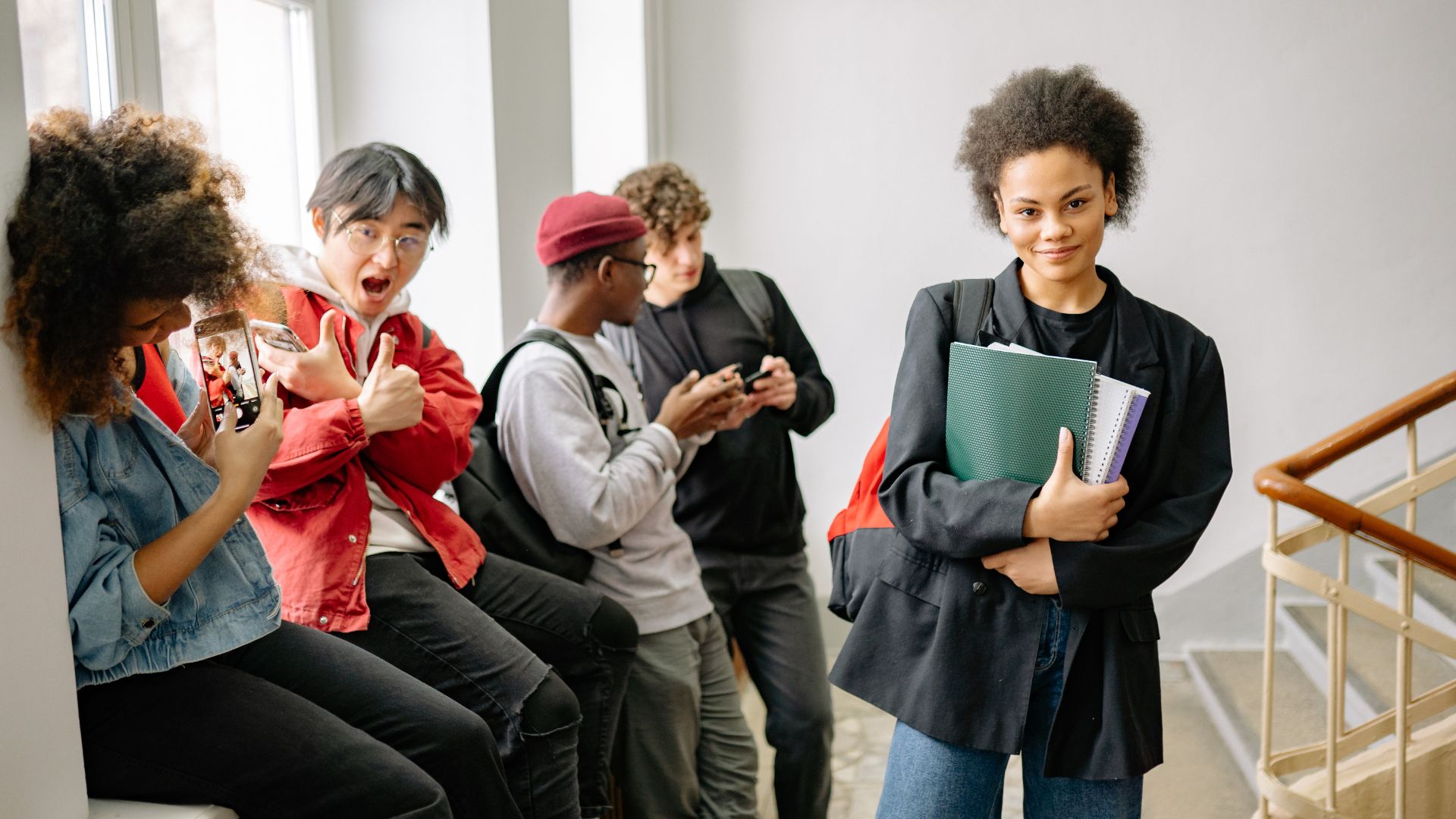 Students talking